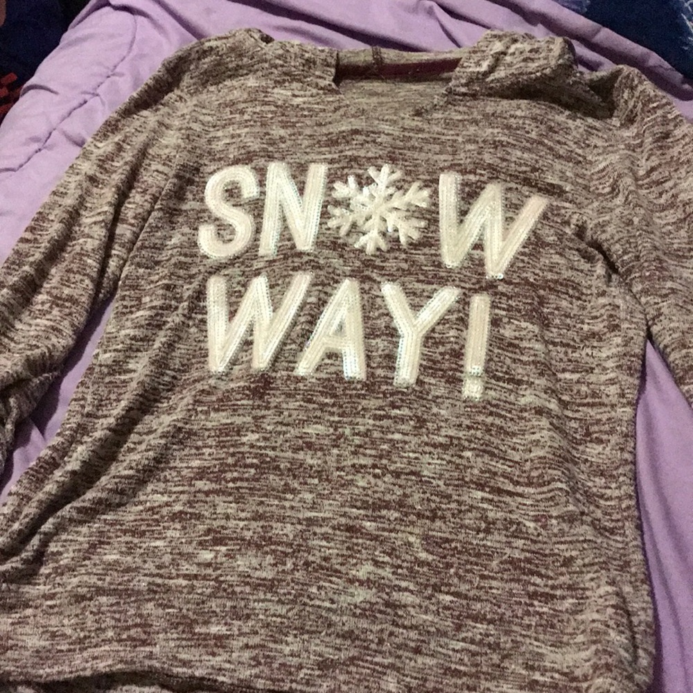 “Snow way!” Hooded top